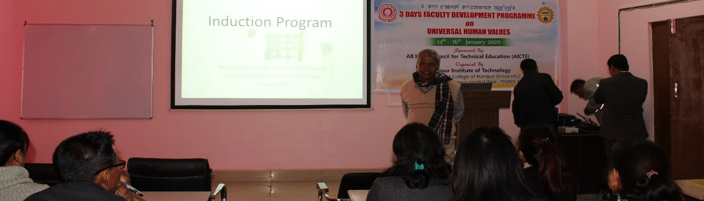 Delivering Lectures on Universal Human Values by the Resource Person, Prof. Dilip Debnath